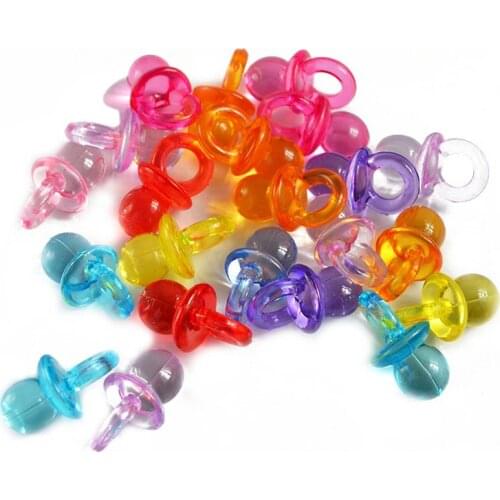 50Pcs/pack High Quality Feeder Baby Mini Pacifiers Feeding Dummies Soother Nipples Boys Girls Birthday Decorations