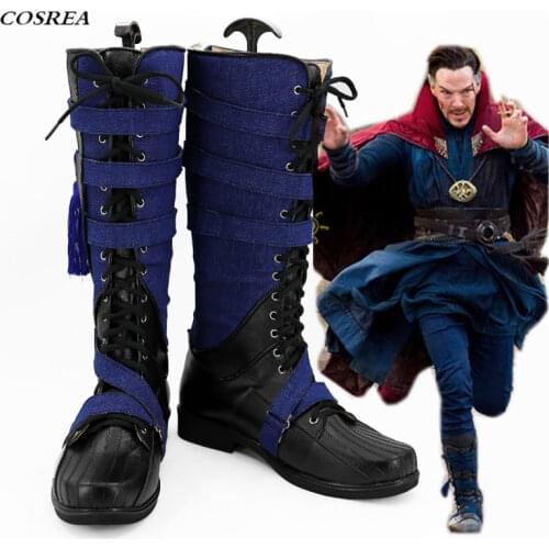COSREA Doctor Strange Cosplay Dr Cosplay Shoes Superhero Stephen Steve Vincent The Infinity War Boots Halloween For Man