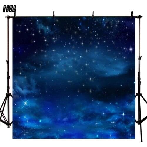 DAWNKNOW Twinkle Vinyl Photo backdrop For Children Space Night Sky Photography Background For Kids Photo studio Props F2703