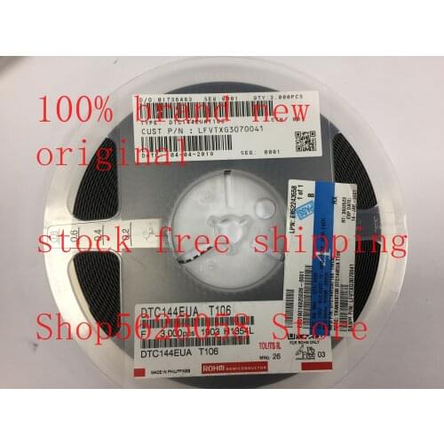 DTC144EUAT100 SOT323 100% new original freeshipping 50PCS-3000PCS/LOT STOCK