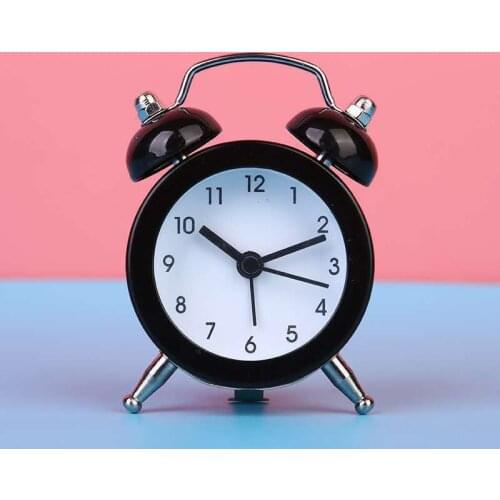 50mm Electronic Small Alarm Clock Creative Rabbit Ears Cute Mini Metal Small Alarm Clock Zegar Z Projektorem