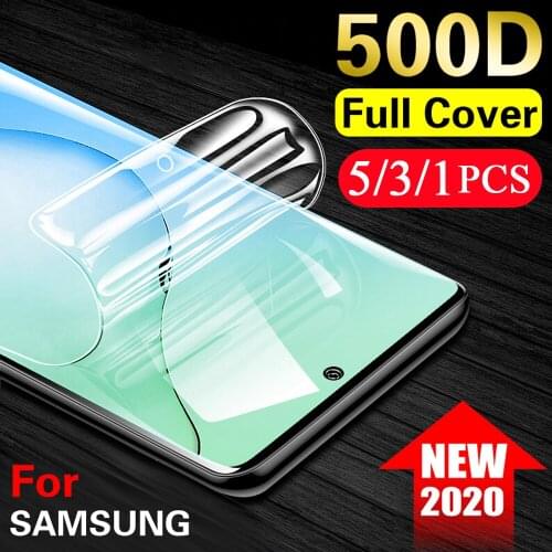 5/3/1Pcs soft full cover hydrogel film for samsung galaxy note 20 Ultra 10 plus pro lite 9 8 phone screen protector Not Glass