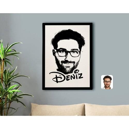 Personalized Is Men Silhouette Canvas Table 50x70cm-1A Quality Affordable Gift Dear Spouse Reliable Cost Effective