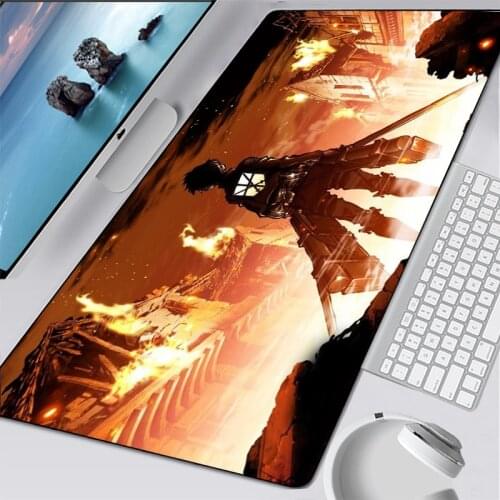MANGA Attack on Titan Mouse Pad Manga Mat Notbook Computer Pad Mouse Lockrand Gaming Mousepad Gamer To Keyboard Mouse Mats