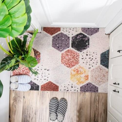 Entrance Door Mat PVC Silk Loop Hallway Bedroom Living Room Door Mats Carpet Custom Non-slip Easy Clean Cuttable Foot Mat Carpet