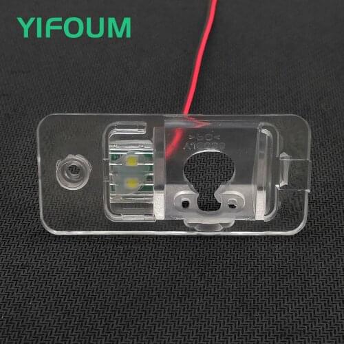YIFOUM Car Rear View Camera Bracket License Plate Lights Housing Mount for Audi A3 S3 8P A4 B5 S4 B6 B7 8E 8H A6 C6 S6 RS6 Q7 A8