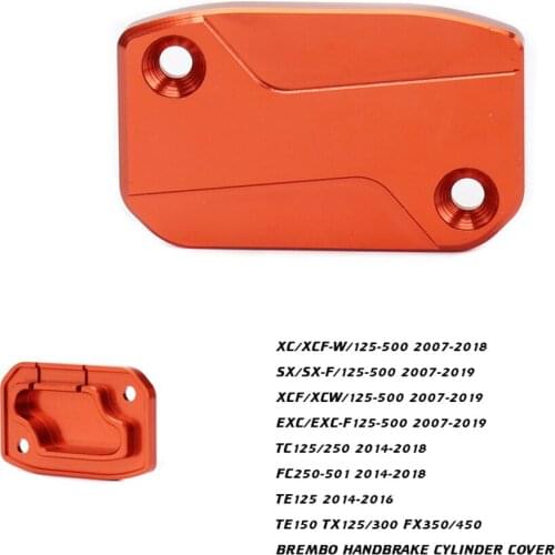 CNC Front Brake And Clutch Fluid Reservoir Cover Cap For SX EXC EXCF SMR SXF XCF EXC 125 150 200 250 300 350 400 450 500 530