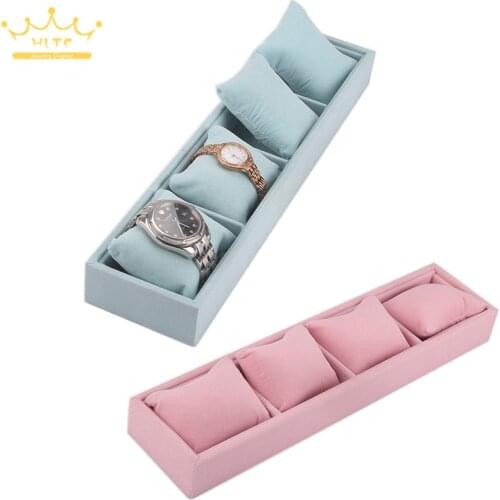 Bracelet Tray 4 Grids Jewelry Display Box Jewelry Pillow Display Prop Watches Bracelet Showcase Watch Tray