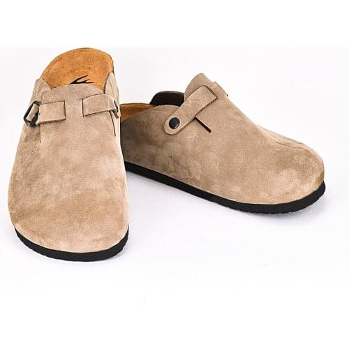 Moosefield Genuine leather 2021 new fashion summer Men Closed-toed slippers non-slip orthopedic eva sole 40-45 size slippers