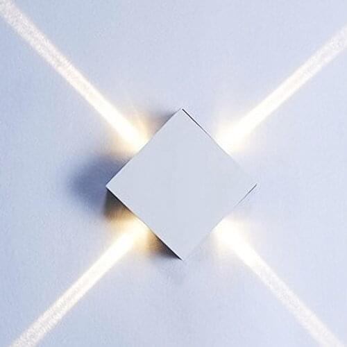 3W Cross Star Wall Light Round Square Wall Lamp Bedside Lamp Bedroom Modern Simple Creative Corridor Hotel Home Decoration Light