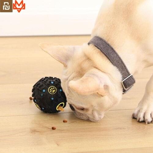 New Youpin Dog Leakage Food Air Vocalization Ball Black Stimulating Grinding Teeth Fun and relaxing Pet Toy Safe Quality