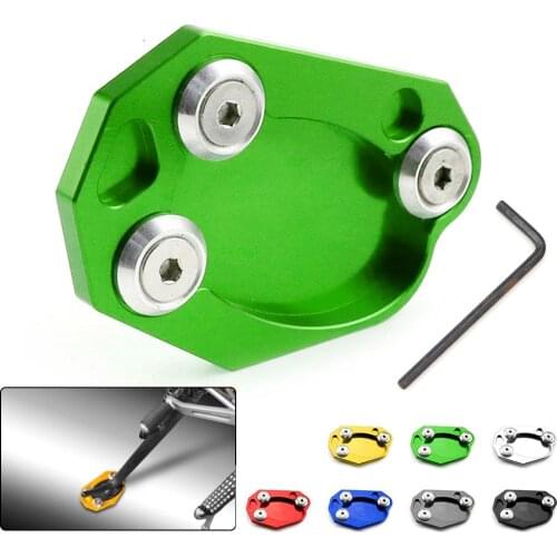 For Kawasaki Z800 Z1000/SX ZX10R ZX6R ER6N/F Ninja650 Motorcycle Kickstand Foot Side Stand Extension Enlarge Pad Support Plate