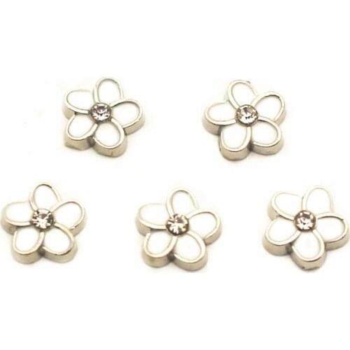 Hot selling 12pcs/lot flower Charms flowers Floating Charms for Floating Memory charms Lockets DIY Jewelry