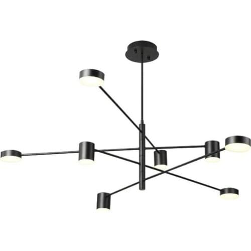 LED Chandelier for Dining Room Kitchen Living Room Bedroom Nordic Modern Hanging Lamp Large Luminaire Black White Copper
