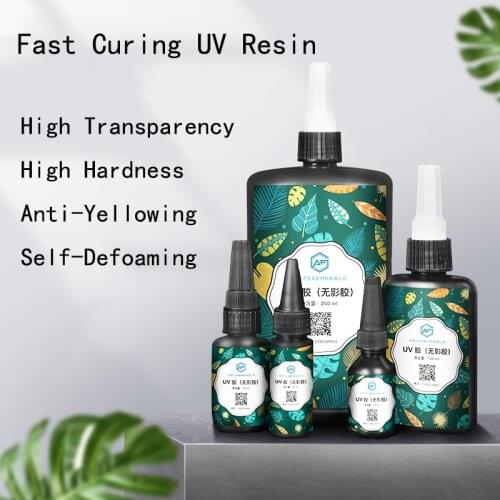 UV Resin Ultraviolet Curing Quick-drying Hard Clear Sunlight Activated Transparent Resin for Earring Jewelry Making Glue DIY