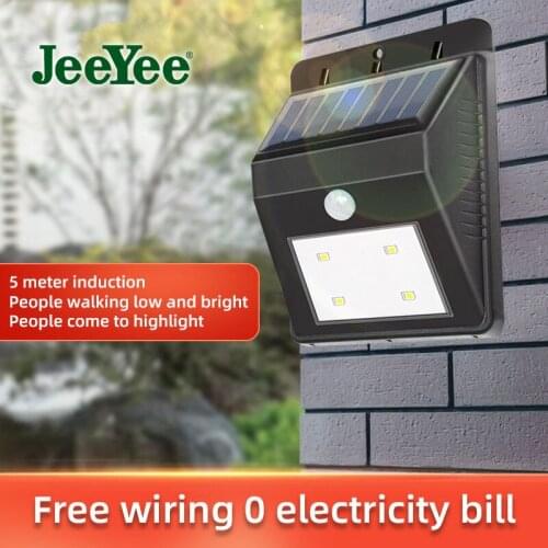 2021 LED Solar Light Outdoor Waterproof Solar Lamp Powered Sunlight PIR Motion Sensor Light for Garden Decoration Spotlights