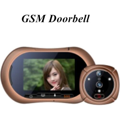 3.7 Inch GSM /SMS Video Door Phone With SOS Function Peephole Viewer