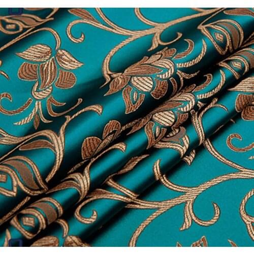 Vintage floral Brocade Fabric Damask Jacquard Apparel Costume Upholstery Furnishing crafts Material cushion fabric 75CM*50CM