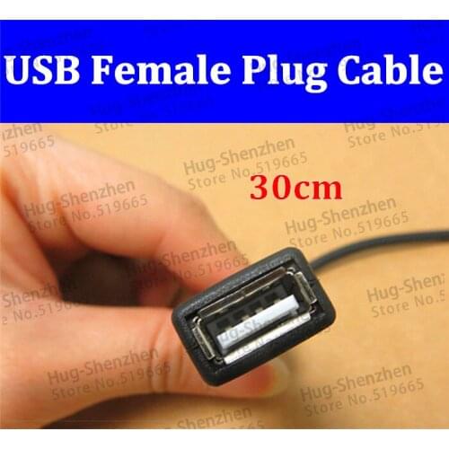 High quality USB Female Plug 2 Wire Power Connector Cable About 30CM 20pcs