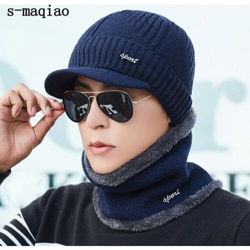 Winter Hats Skullies Beanies Hat Winter Beanies For Men Women Wool Necks Caps Balaclava Mask Gorras Bonnet Knitted Hat