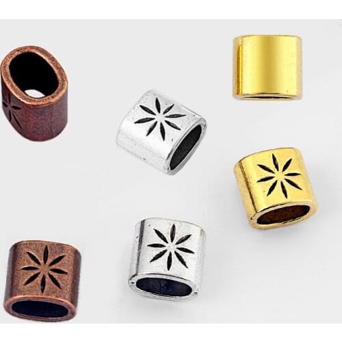 10pcs 10x7mm Slider Spacer Beads For 10x6mm Licorice Leather Cord DIY Jewellery Making Findings