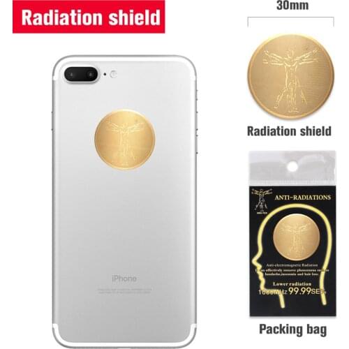 10pcs Gold Anti Radiation Stickers for Mobile Phone Laptop Computer 3000cc Energy Shield Stickers with Package