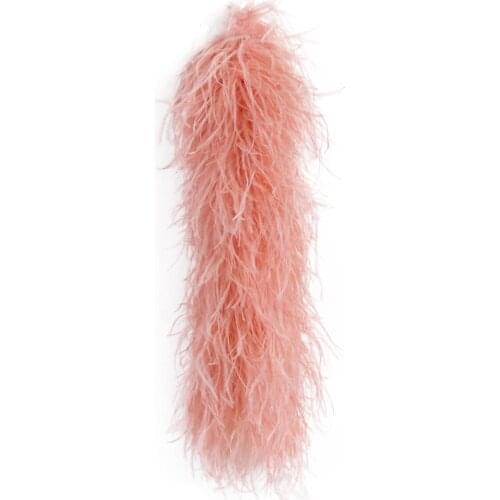 10Ply Fluffy Ostrich Feathers Boa Party Wedding Dress Shawl Clothes Sewing DIY Crafts Plume Jewelry Accessory Decor 0.5 Meter