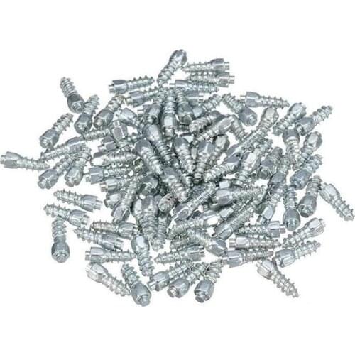 100pcs 12mm Carbide Screw In Tire Stud Spikes with Steel Body for Car Anti-Skid Tire Wear-Resistant Tungsten Steel Nails