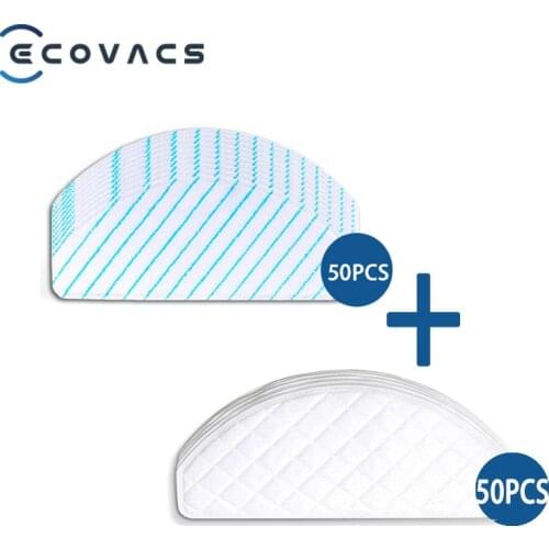 100PCS Mop Cloths Mopping Pads for ECOVACS Deebot T8 T9 T9 AIVI Robot Vacuum Cleaner Accessories Spare Parts