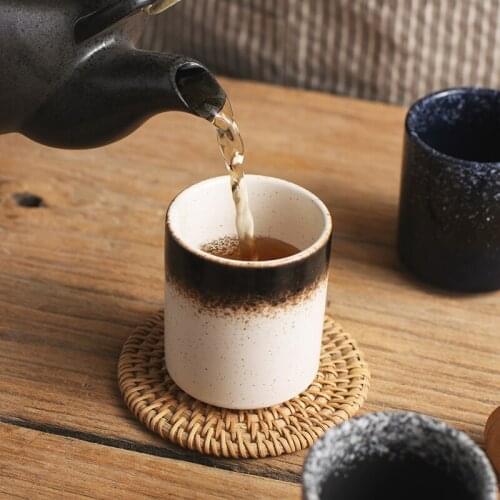 150ml 180ml ceramic cup Japanese Style tea cups espresso porcelain Water reusable coffee cup set crockery Hand-painted