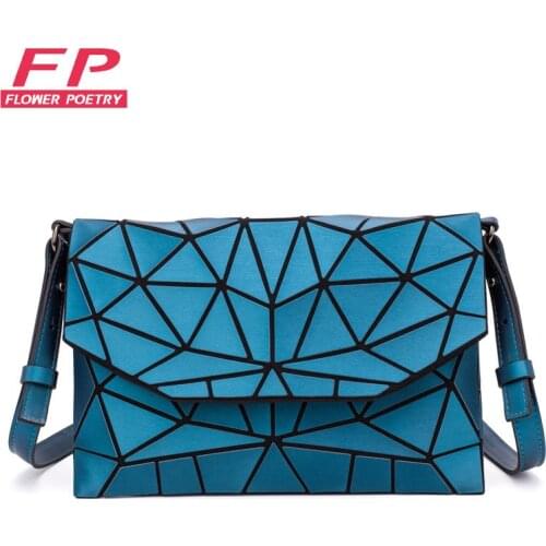 2021 Fashion Matte Shoulder Bags Women Evening Party Bag Geometry Messenger Bag Clutch For Girls Casual Female Luminous Handbag