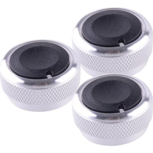3pcs Car A/C Heater Climate Control Switch Rotary Knob Button Replacement fit for Toyota Tacoma Vios 2002-2014