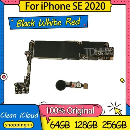64gb/128gb/256gb Original unlocked Mainboard for iphone SE 2020 Motherboard with fingerprint Logic board with / without touch id