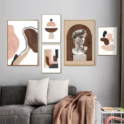 Abstract Davis Michelangelo Posters Print Geometric Canvas Painting Wall Art POP Pictures for Living Room Home Interior Design