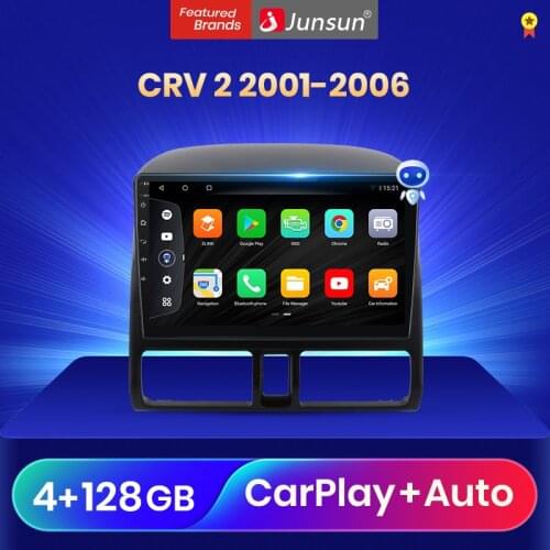 Junsun V3 Qualcomm Voice Control Android 10.0 Car Radio Multimedia Player For Honda CRV 2 2001-2006 Autoradio Stereo 2Din dvd