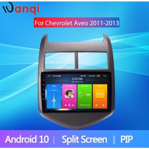 Android10 9" IPS2.5D RDS Spilt Screen PIP Car GPS Multimedia Player For 2010 2011 2012 2013 Chevrolet AVEO Navigation Stereo DVD