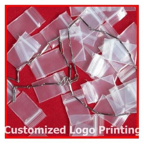 Great Bulk Price 200pcs/lot Small Clear Plastic Ziplock Thick Reclosable Poly Zipper Bags 0.59" x 0.98"_15 x 25mm