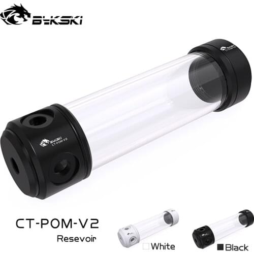 Bykski water cooling tank, RES cylindrical diameter 50MM POM, 150MM 200MM 260MM, CT-POM-V2 watercooling reservoir