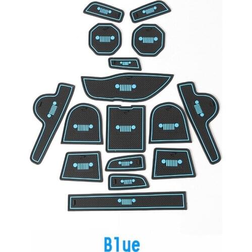 FOR 2015-16 JEEP Renegade limited latitude trailhawk PVC cup mat cup holder slot storage holder trim 16pcs