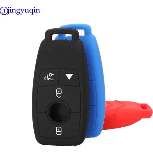 Jingyuqin Carbon Smart Remote Key Shell Case Fob For Mercedes Benz AMG 2016 2017 E Class W213 E200L E260 E300L E320L