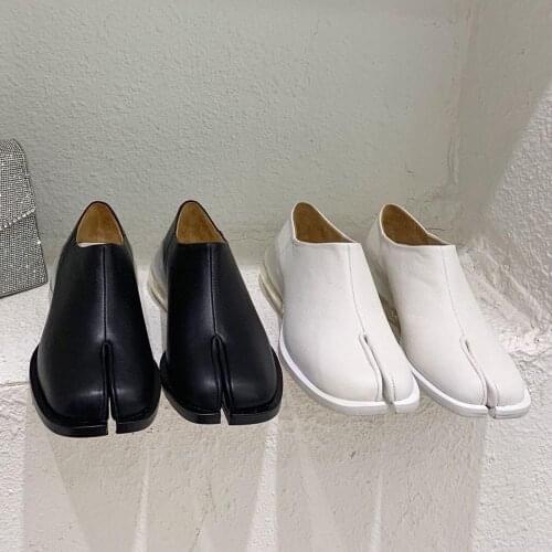 Jelly Sole Loafers Shoes Unisex Men and Womens Split toe Leather Oxfords Slip on Driving Shoes Mens Formal Party Shoes