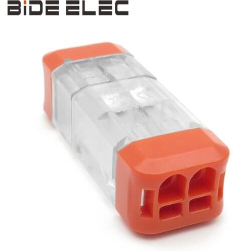 LT-22 10Pcs Fast Installation 2 In 2 Out Split Mating Wiring Connector For LED