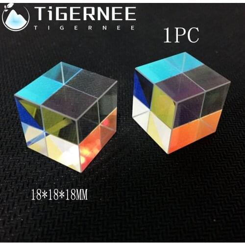 Optical Glass Flawless Chromophoric Prism Cubic Cosmic Magic Cube Spectroscopic with Hexahedral 18MM Light