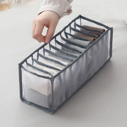 6/7/11Grids Underwear Organizer Box Drawer Compartment For Socks Bra Boxes For Storage Wardrobe Packing Home Organize