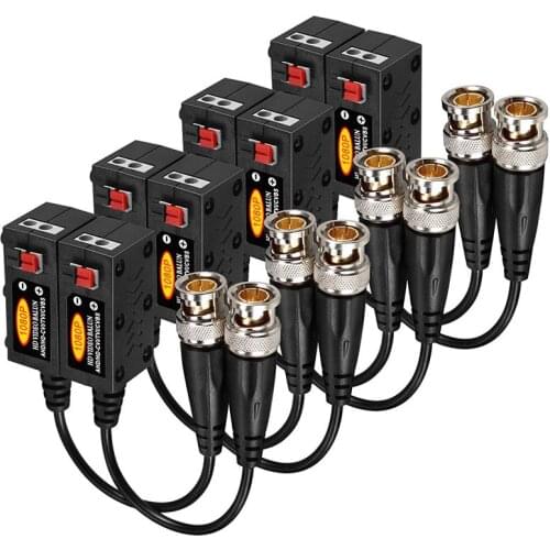 1080P AHD/HD-CVI/TVI/CVBS Passive HD Video Balun Transmitter 4 Pairs (UTP Up to 350M-600M) CNIM Hot