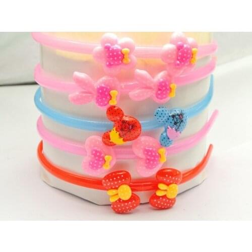5 Assorted Plastic Colorful plastic headband hair band With Teeth
