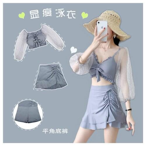 Split Sexy Bikini 2021 New Net Red Swimwear 2 piece set women swimming suit for women