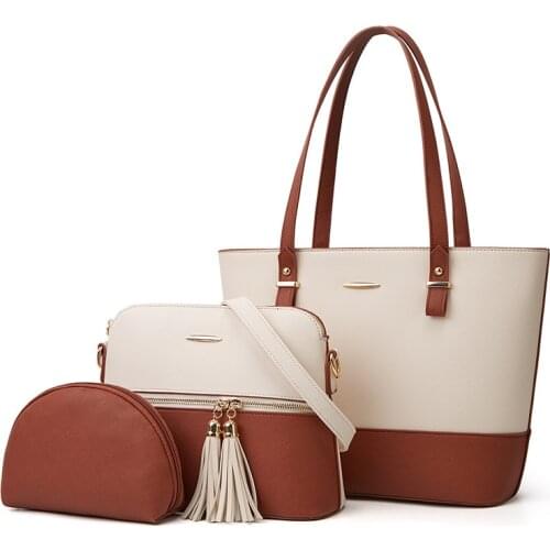 Realer bag set womenbag handbags female shoulder crossbody bags messenger bags for girls ladies PU leather 2020 fashion