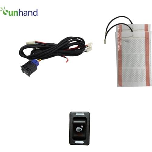One seat only Universal 12V Car Seat Heater Carbon Fiber Heat Pad with Rock Switch and Temperature Protector