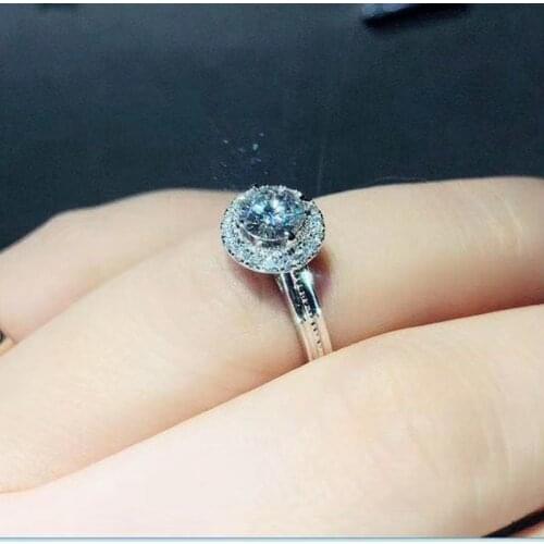 2020 new crackling moissanite gemstone ring for women jewelry engagement ring for wedding 925 silver ring birthday gift love